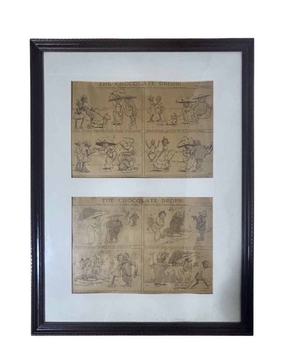 Rare E.W. Kemble The Chocolate Drops 1911 Sunday Comics 30” Framed Choice 1 of 3