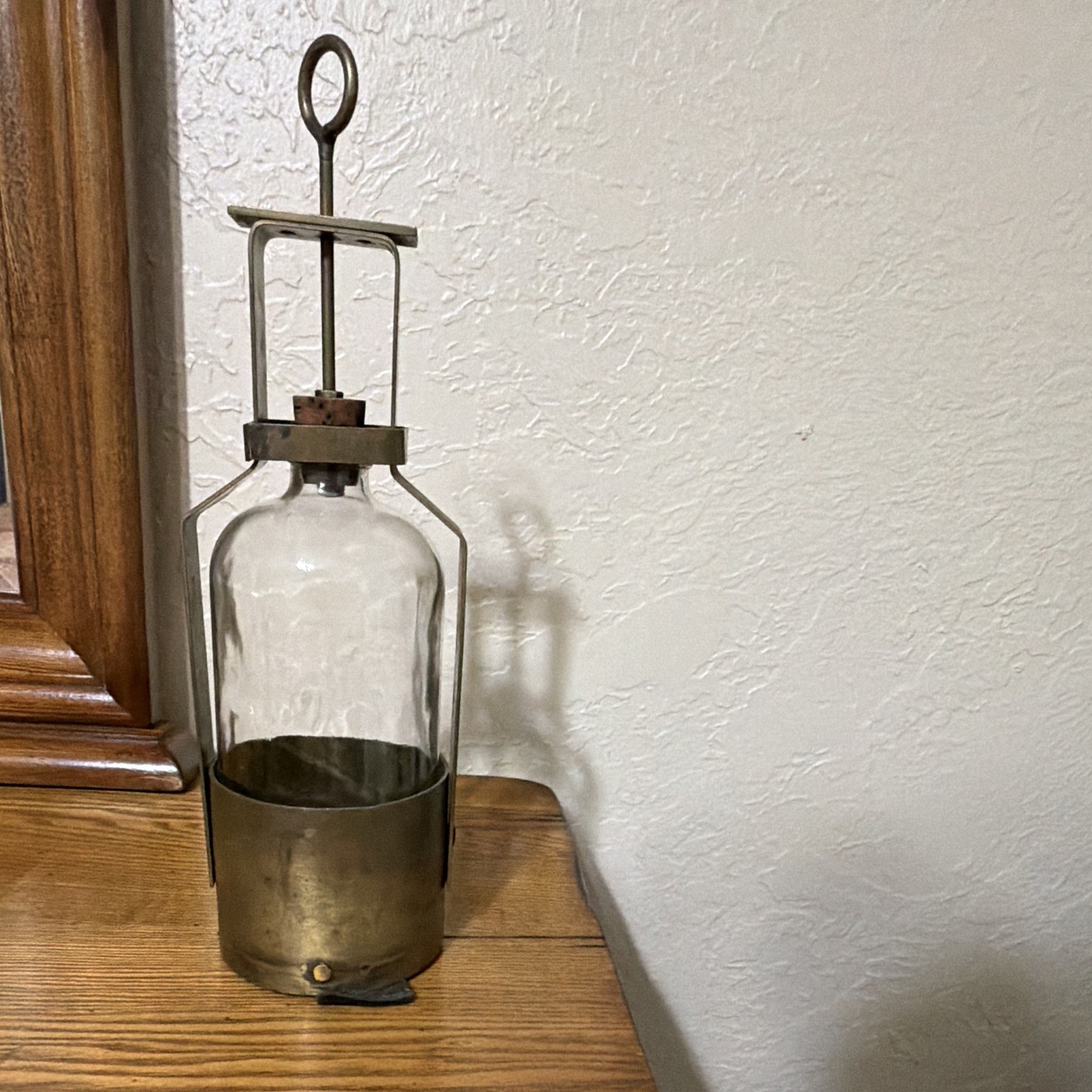 Vintage Robinson Brass Oil Tank Thief Glass Bottle Sampler Possibly 1950s-60s