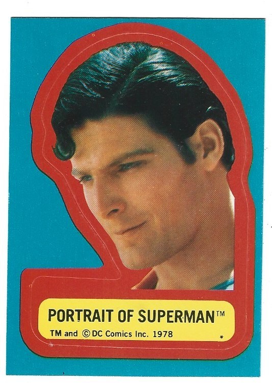 1978 Topps Superman Sticker Portrait Of Superman NRMT