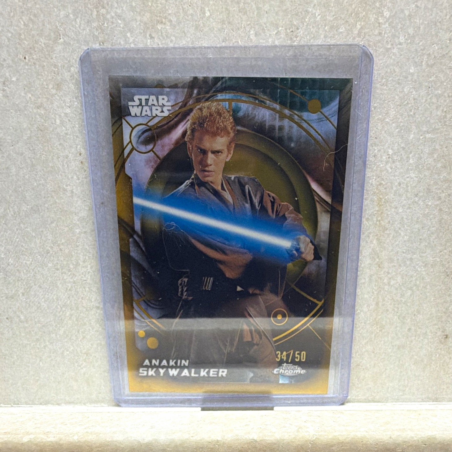 Topps 2026 Topps Chrome Star Wars Anakin #52 34/50 True Gold