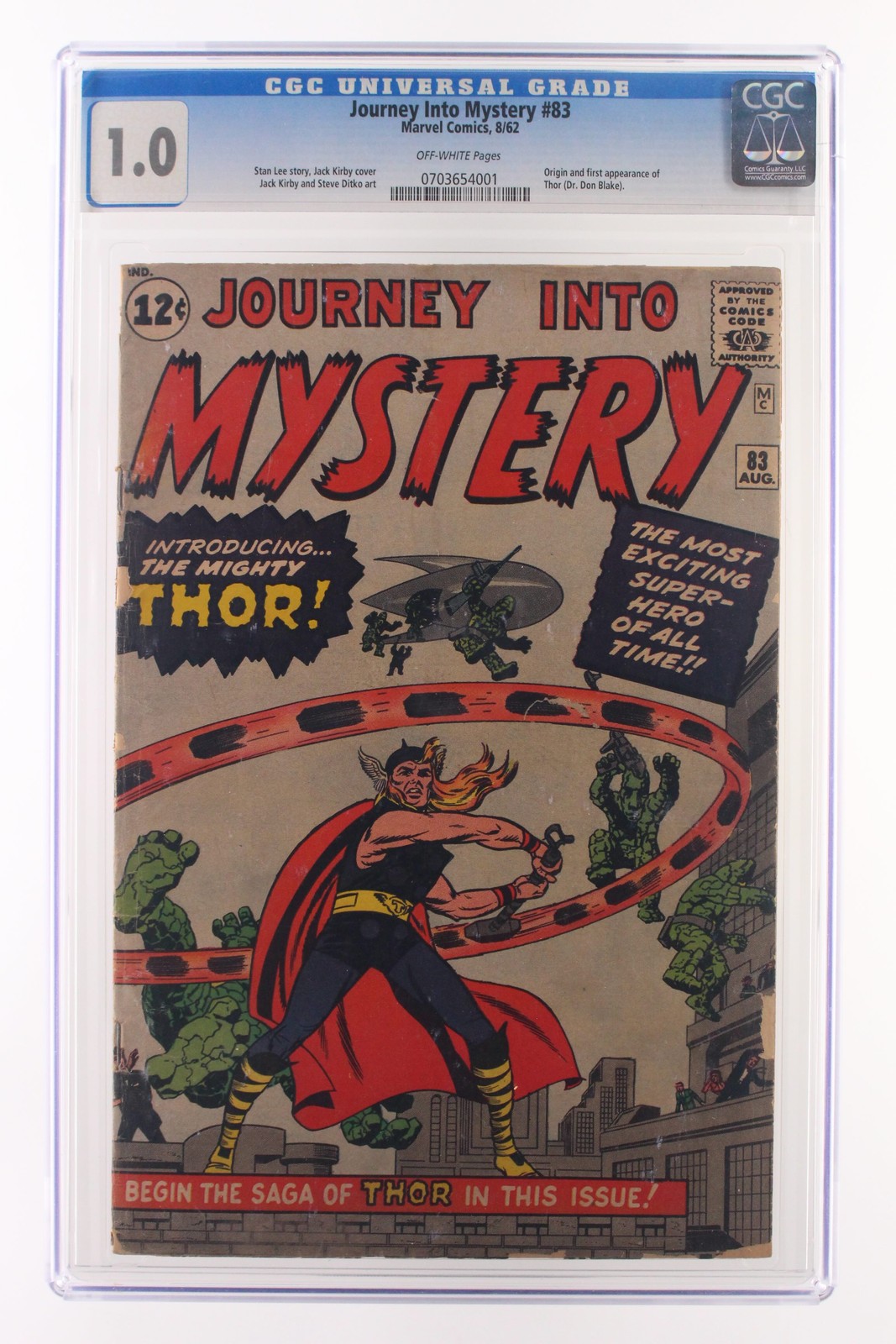 Journey Into Mystery #83 - Marvel Comics 1962 CGC 1.0 Origin and 1st appearance