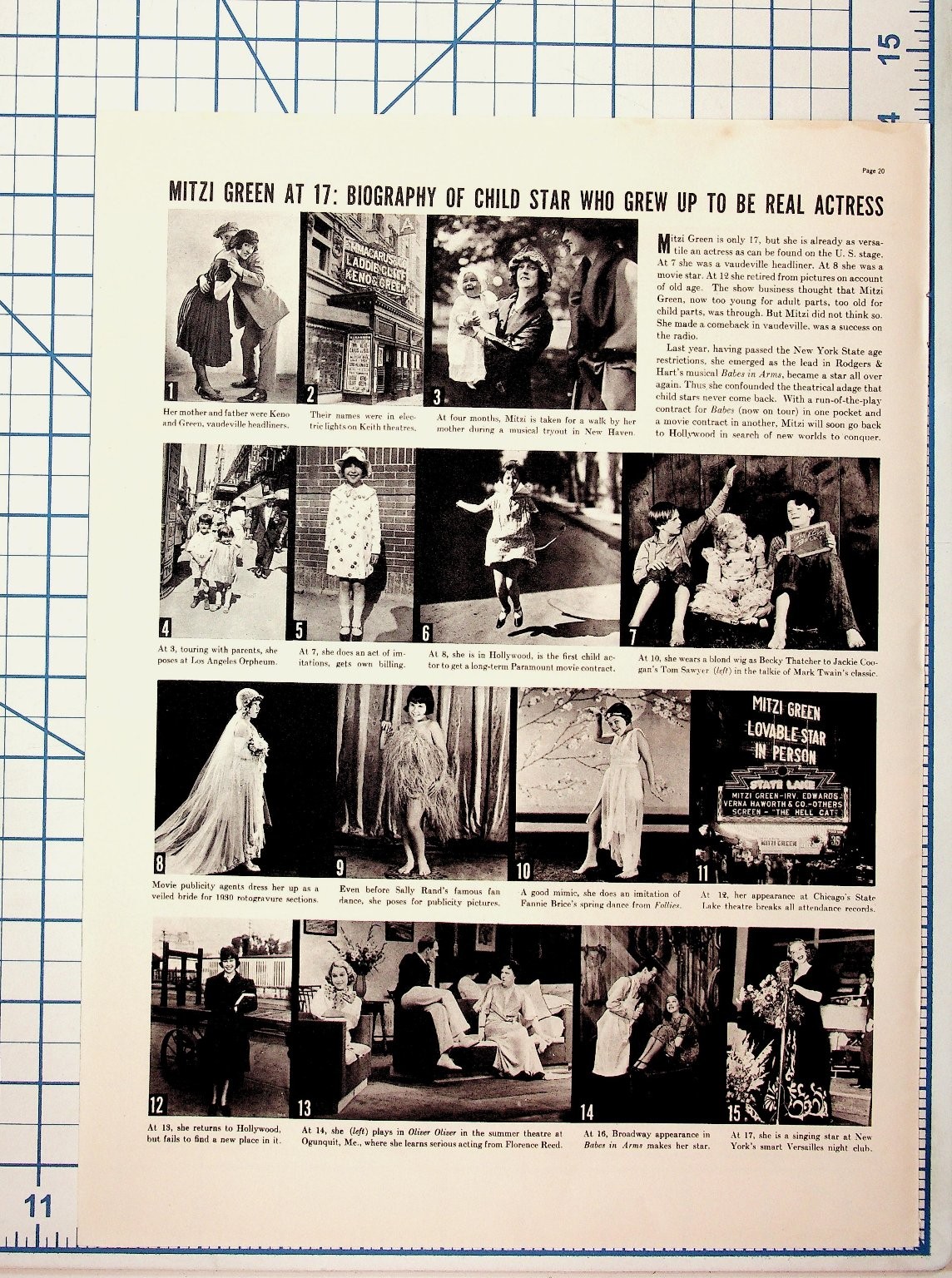 Mitzi Green 1930s Magazine Article Child Star Actress Hollywood Biography