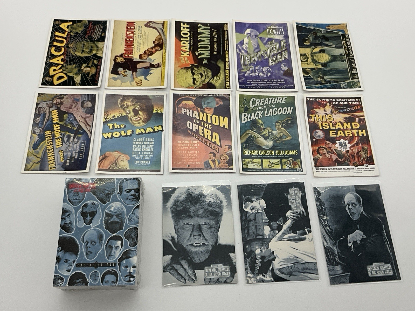 Universal Monsters of the Silver Screen Trading 90 Cards Set + Stickers Promos