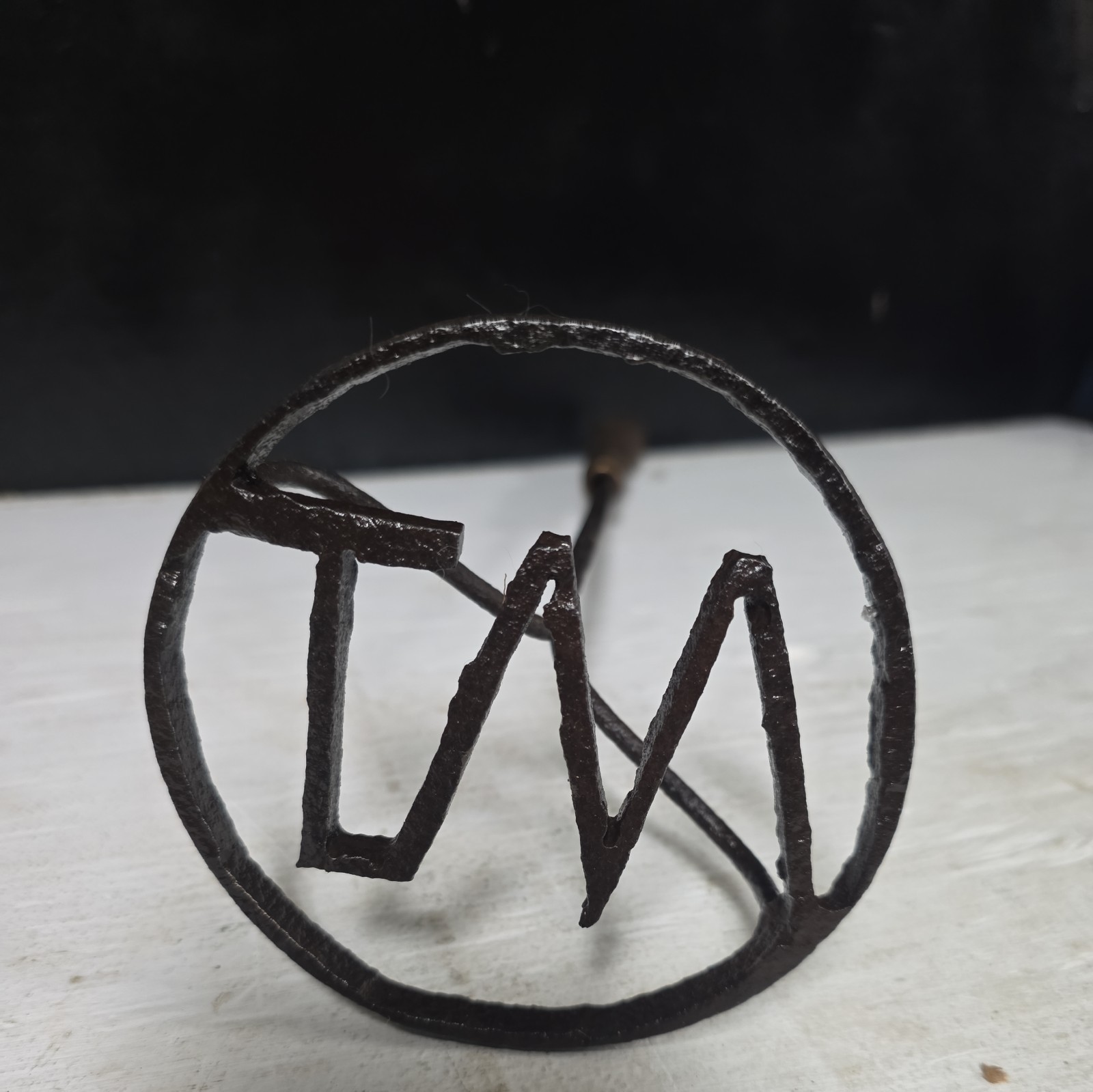 Antique Branding Iron for Cattle Cowboy Ranch Farm Hand Forged MT Vintage Nice