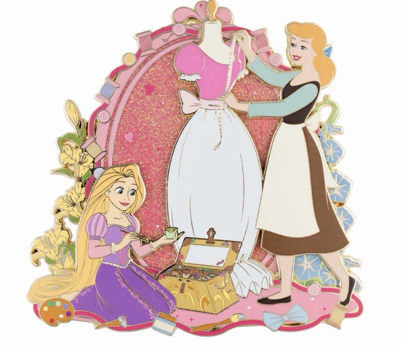 PALM Rapunzel & Cinderella Enchanted Craft Time Jumbo Pin (Presale) Confirmed
