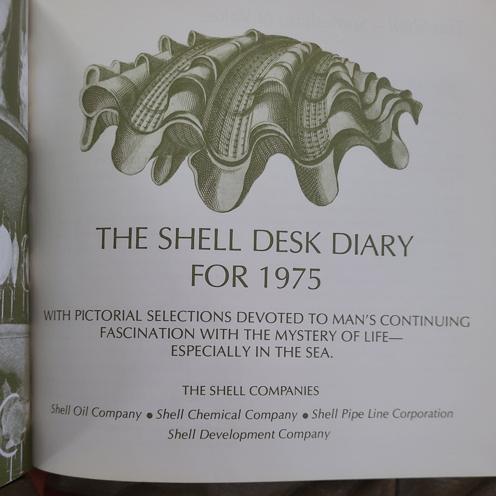 VINTAGE The Shell Desk Diary For 1975 With Pictorial Selections Hardcover Book