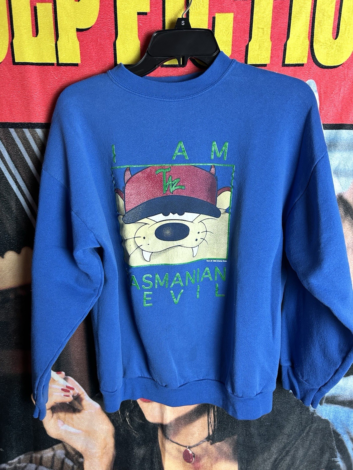 Vintage 1998 I Am Taz Tasmanian Devil Sweatshirt Size Large