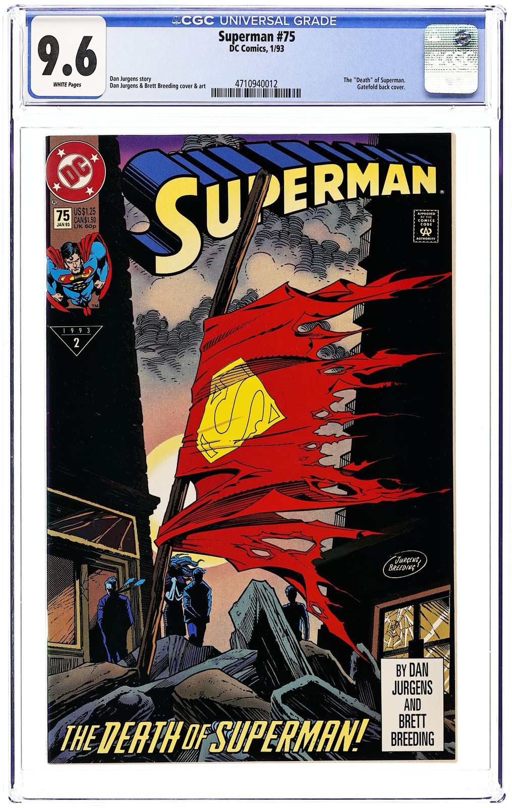 Superman #75D Direct Variant 1st Printing CGC 9.6 1993 4710940012