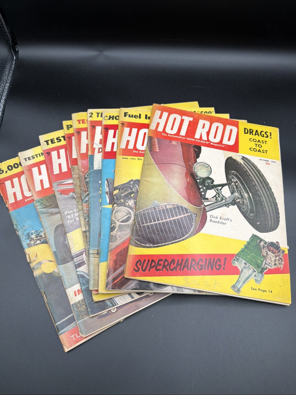 9 Hot Rod Magazine Lot Of 15 1953-1958 Great Photos