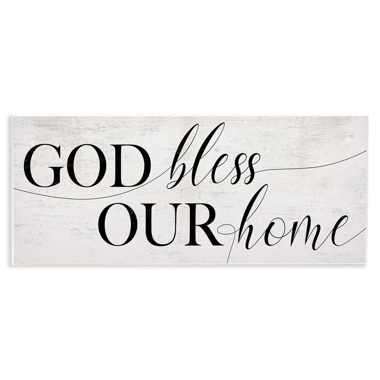 Stupell Industries God Bless Our Home Faith Phrase 7 X 17 Inch Mounted Print On