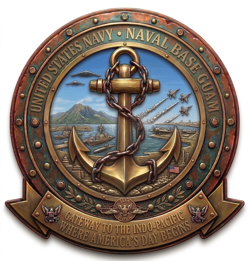 Naval Base Guam US Navy USN Command Gift Premium Military Graphics 4\