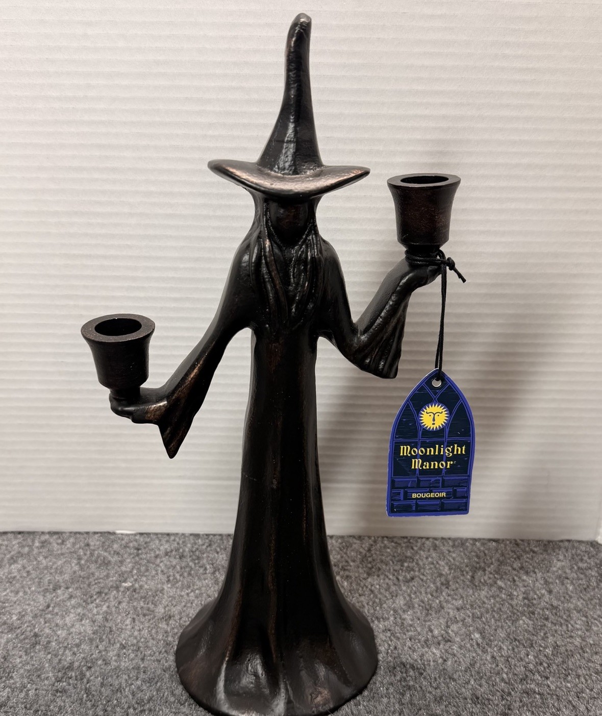 Moonlight Manor Witch Double Taper Candle Holder Halloween viral HTF PB dupe NEW
