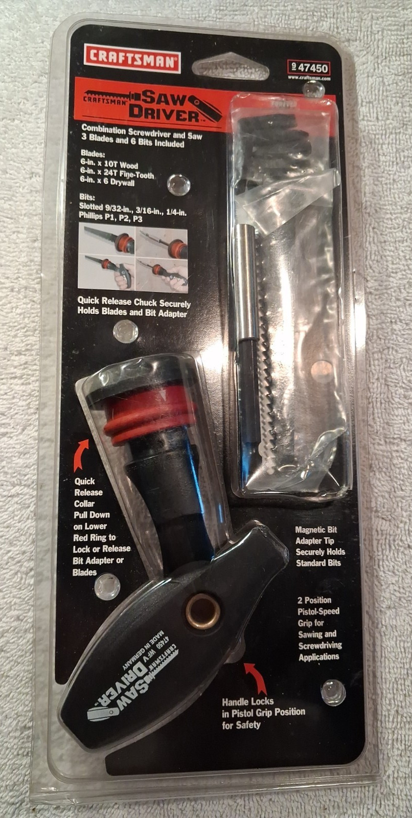 Craftsman NOS NEW 47450 SAW DRIVER Never Opened,Factory Sealed,Bits & Blades