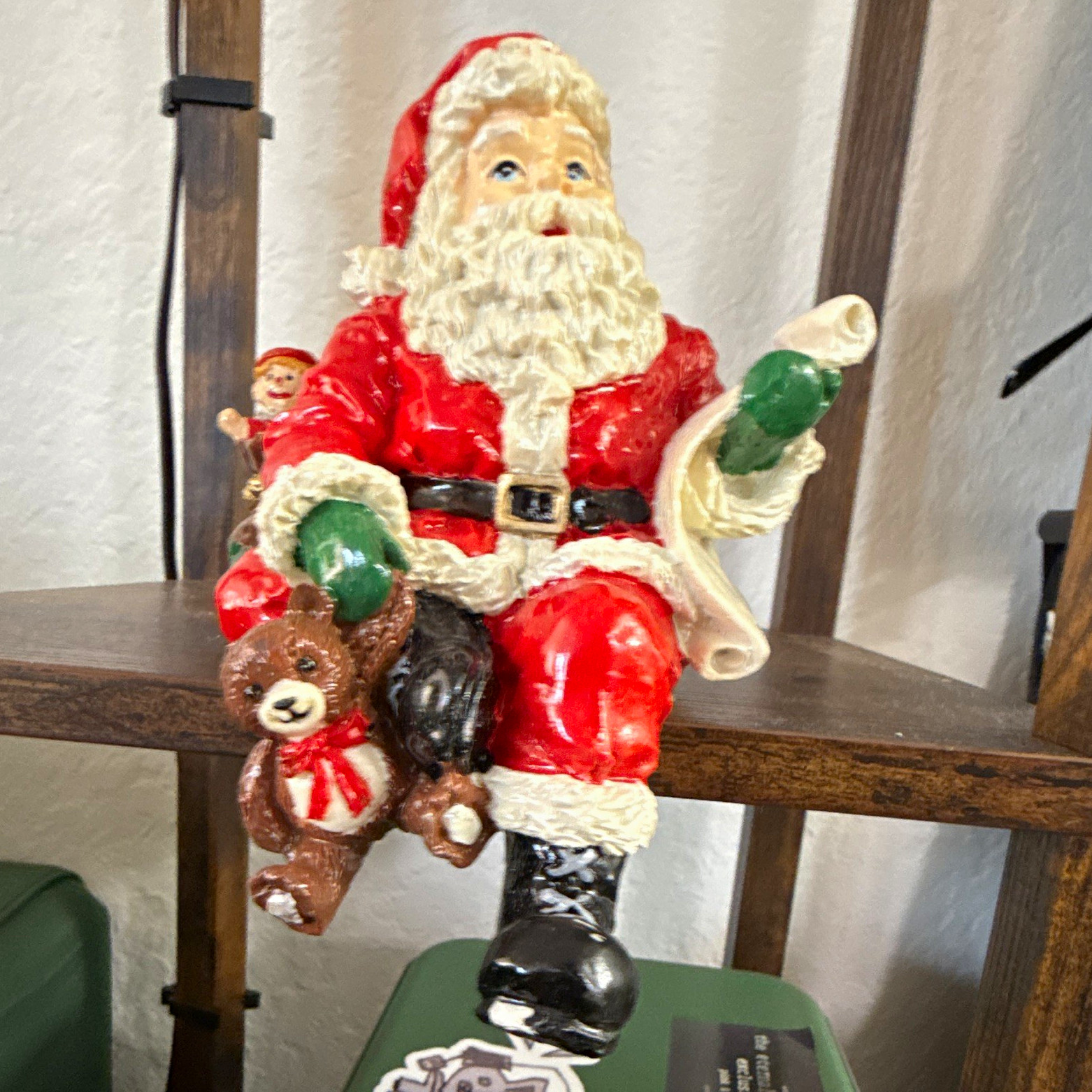 Brinnco Victorian Christmas Santa Figurine Hand Painted Anne Rogers 1988 5in
