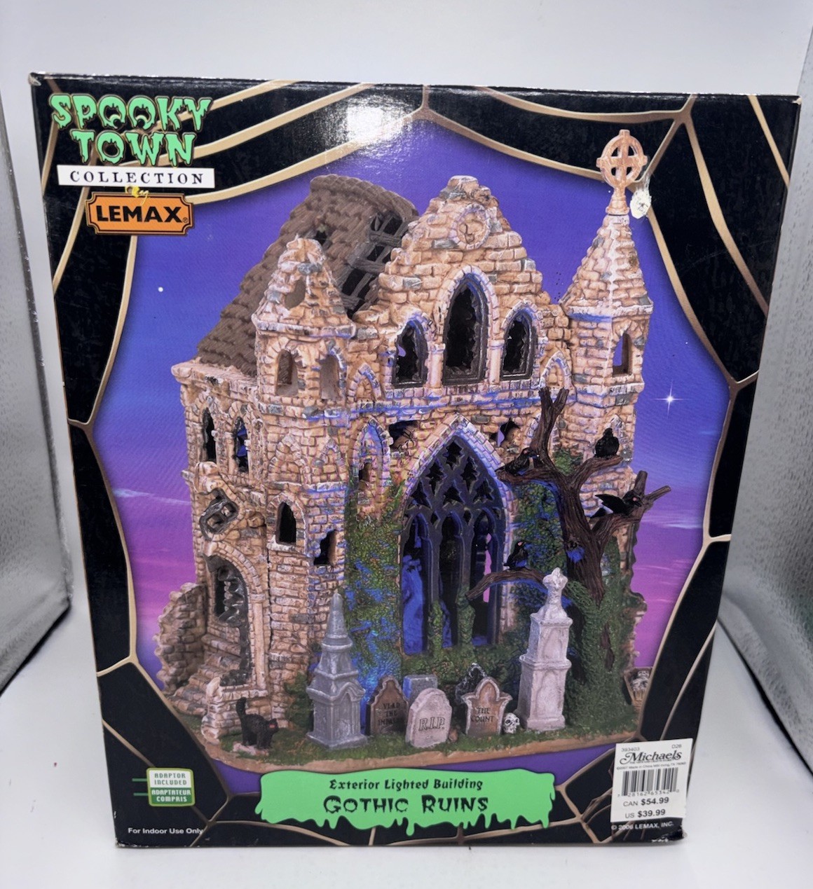 Lemax Spooky Town Gothic Ruins RETIRED with Original Box Sealed inside