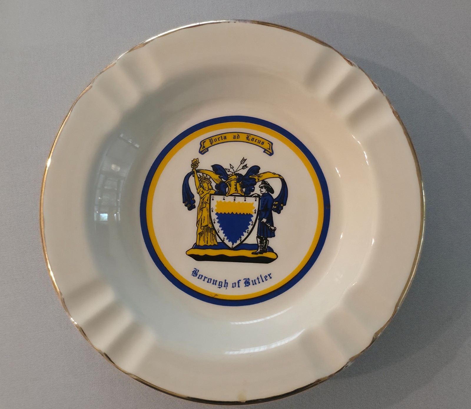 Vintage Borough of Butler NJ New Jersey Ashtray