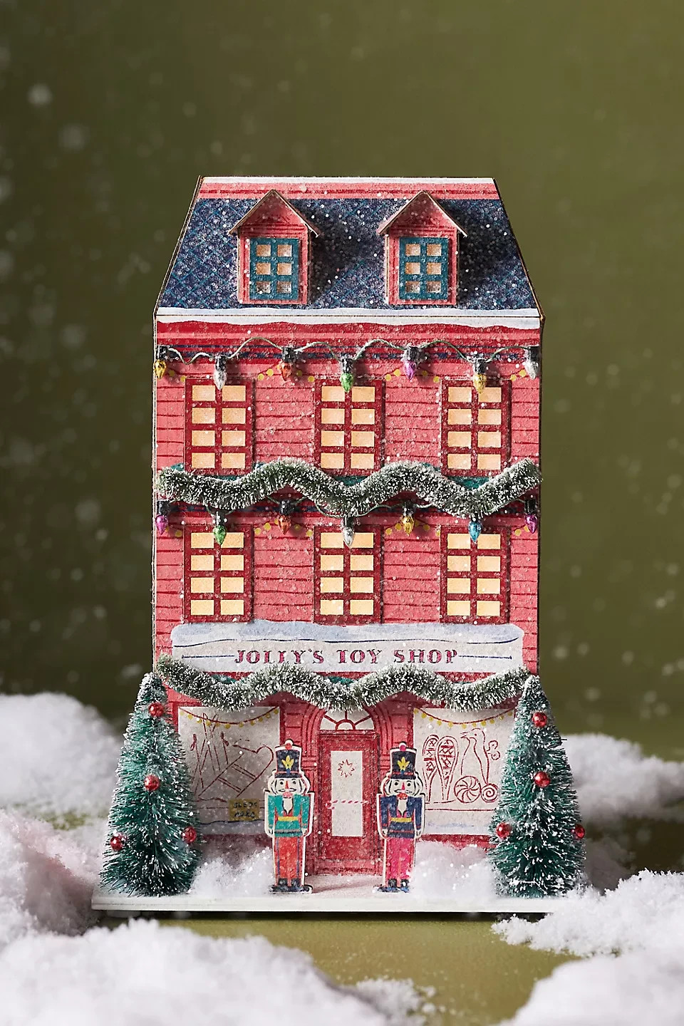 Anthropologie Emily Taylor Light-Up Holiday House Jolly's Toy Shop Village NEW