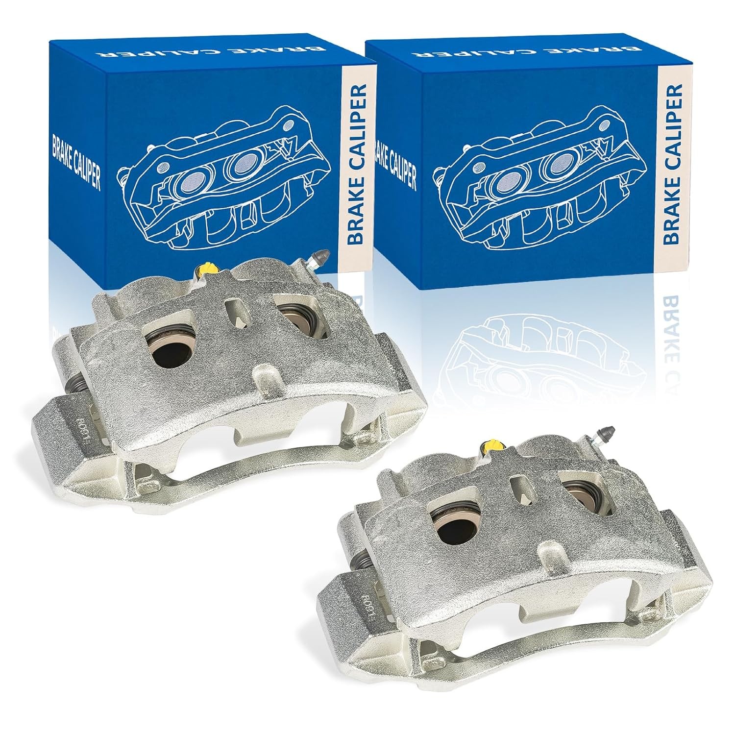 Front Pair Brake Caliper Assembly 18B5302 18B5303 with Bracket Compatible