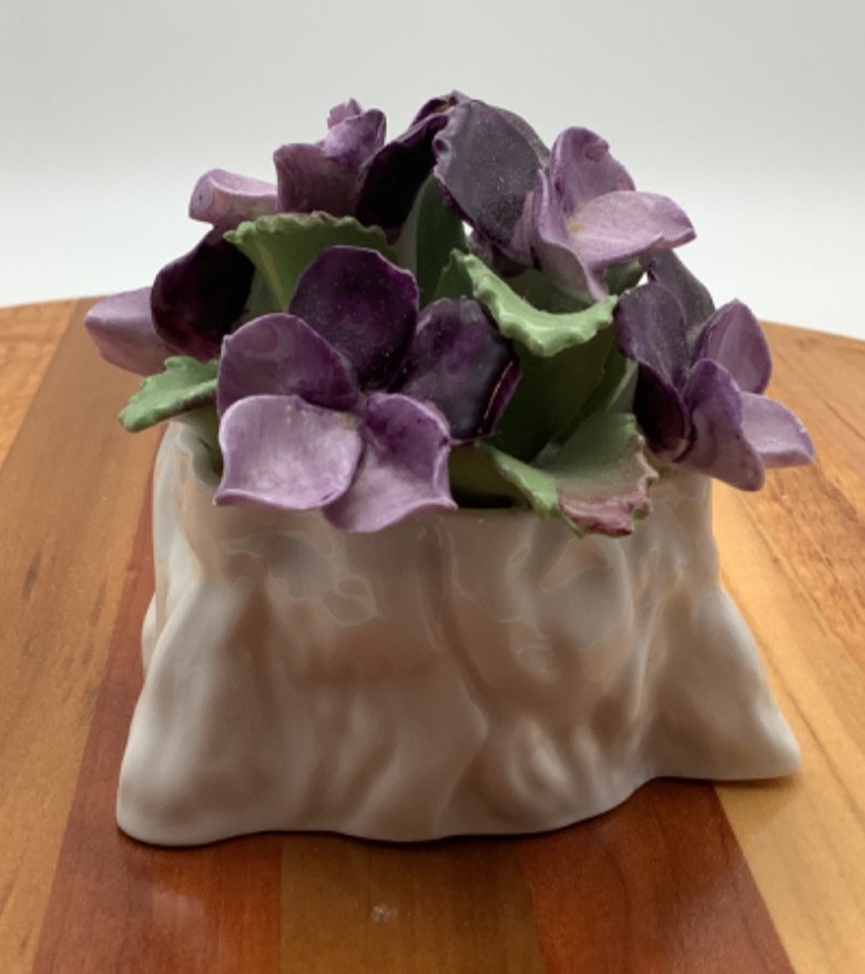 Vintage Aynsley November Violet Fine Bone China Bouquet - Trinket Shelf