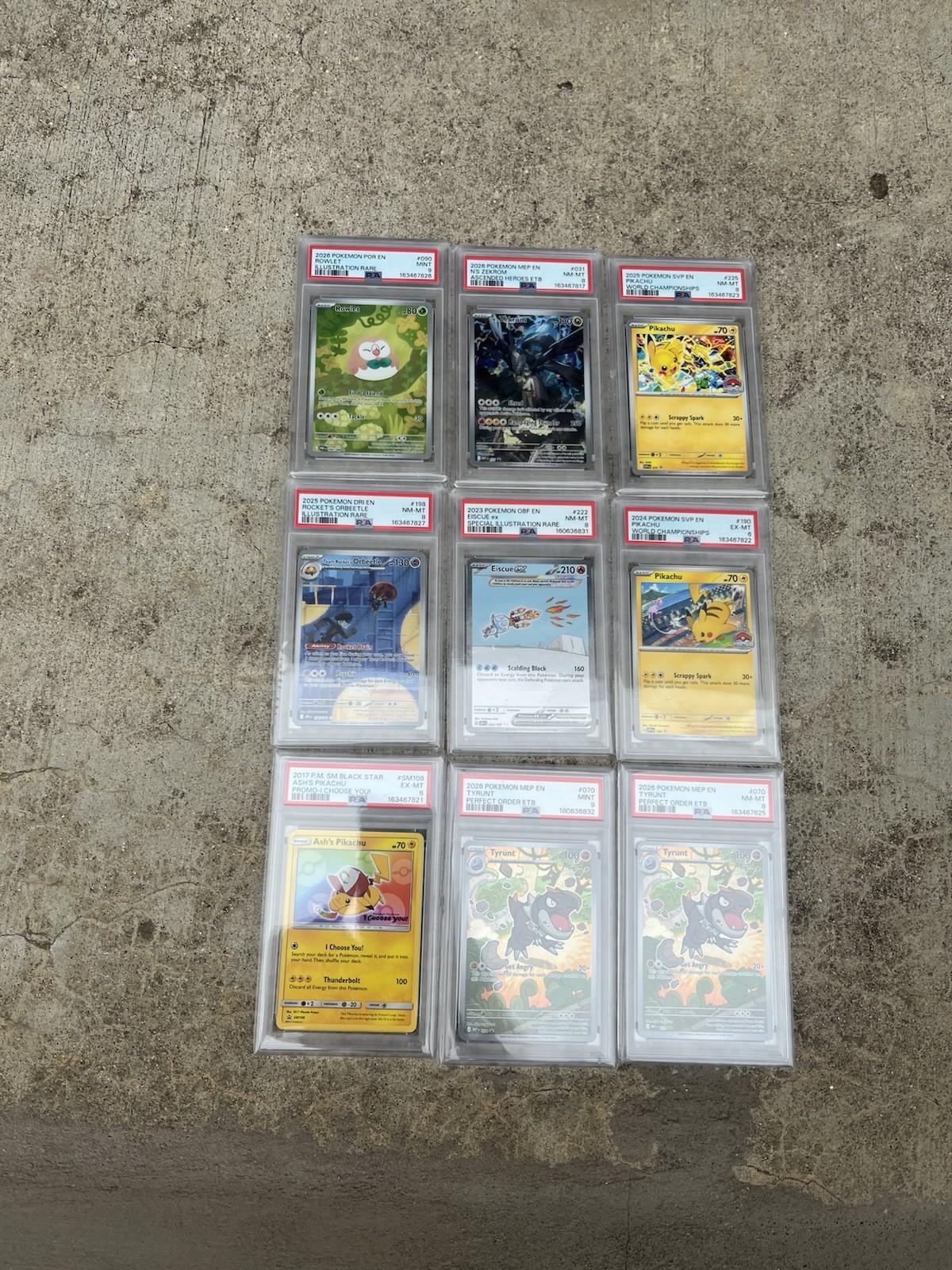 PSA Graded Pokémon TCG 9-Card Lot Pikachu, Promo, SIR & IR Lot