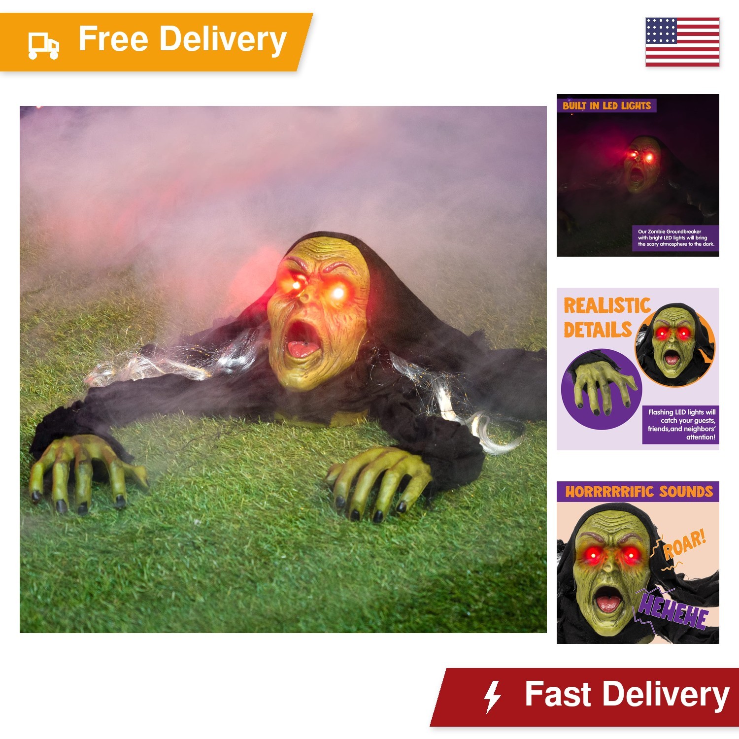 JOYIN Halloween Decoration Outdoor Zombie Groundbreaker, Halloween Outside...