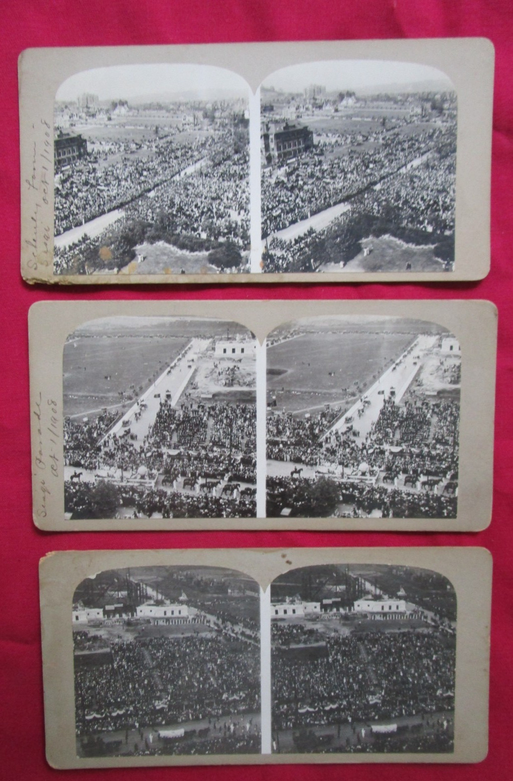 PITTSBURGH, PA. -  Sesqui-Centennial - (3) Amateur Stereoviews - Oct. 1, 1908
