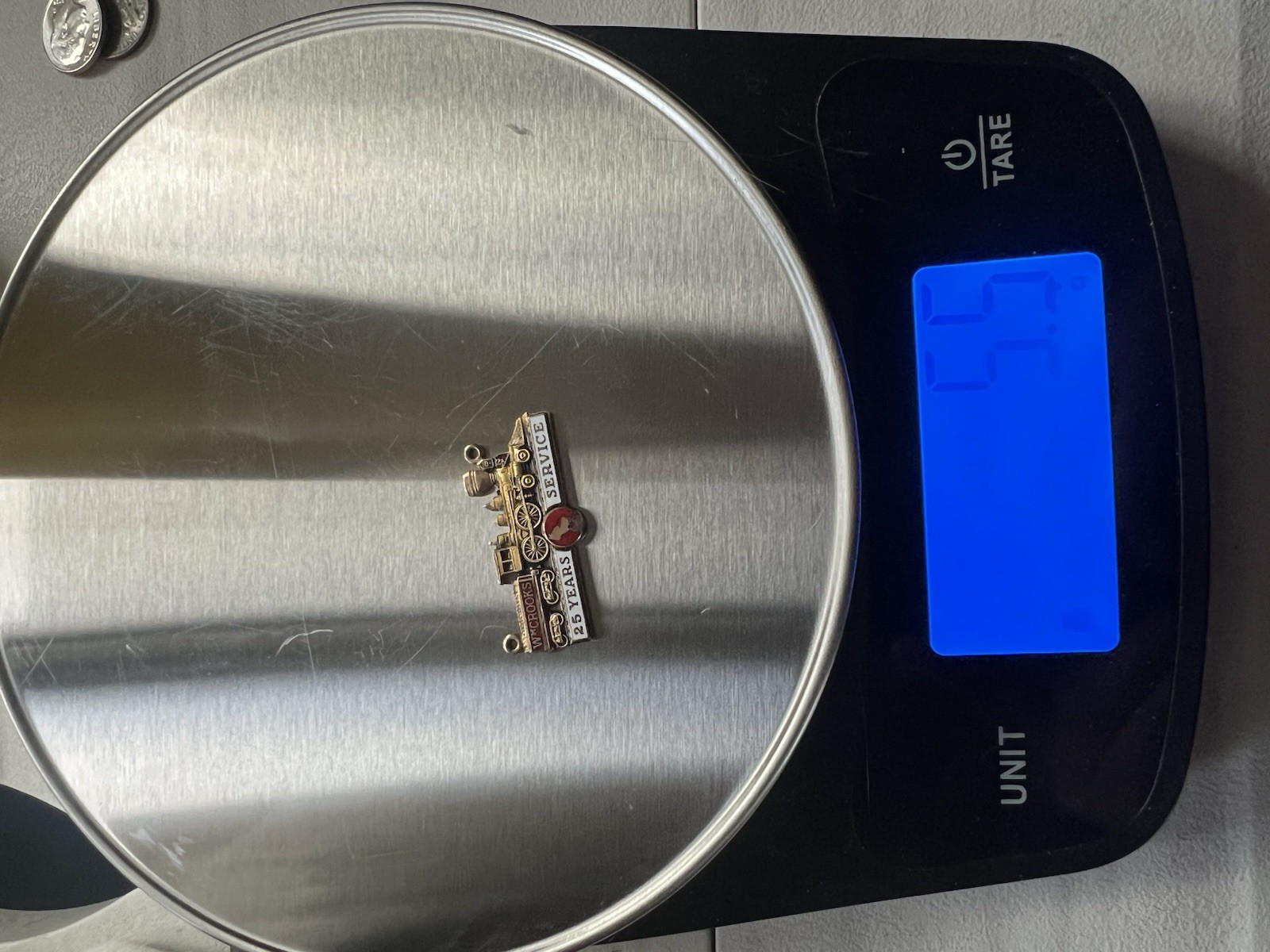 Vintage 10K Gold Great Northern Railway 25 Year Service Pin William Crooks Train