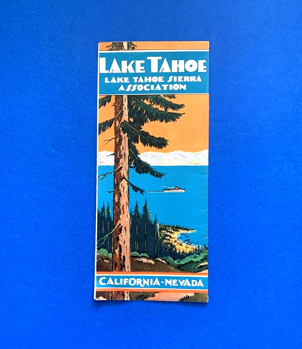 VINTAGE 1930’S LAKE TAHOE MAP AND VISITORS BROCHURE 