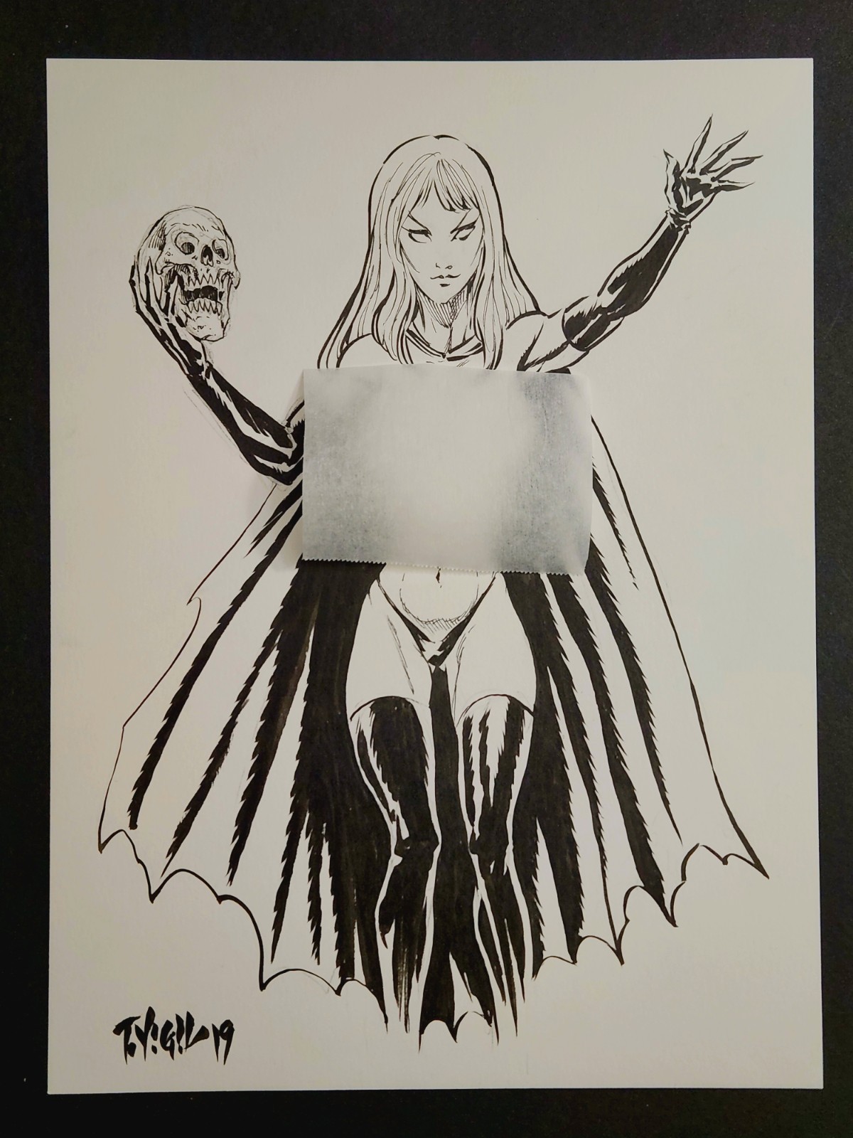 TIM VIGIL (FAUST) 2019 Madelyne Pryor (Goblin Queen) Original Sketch X-Men