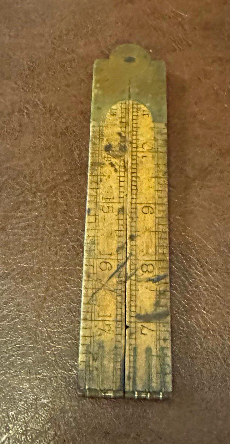 John Rabone & Sons Birmingham Antique Original Boxwood Folding Rule