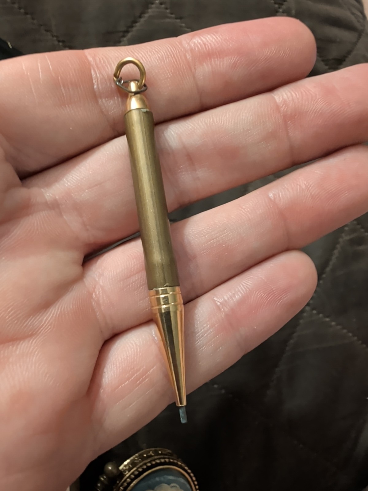 Vintage MCM Brass Mechanical Pencil (G)