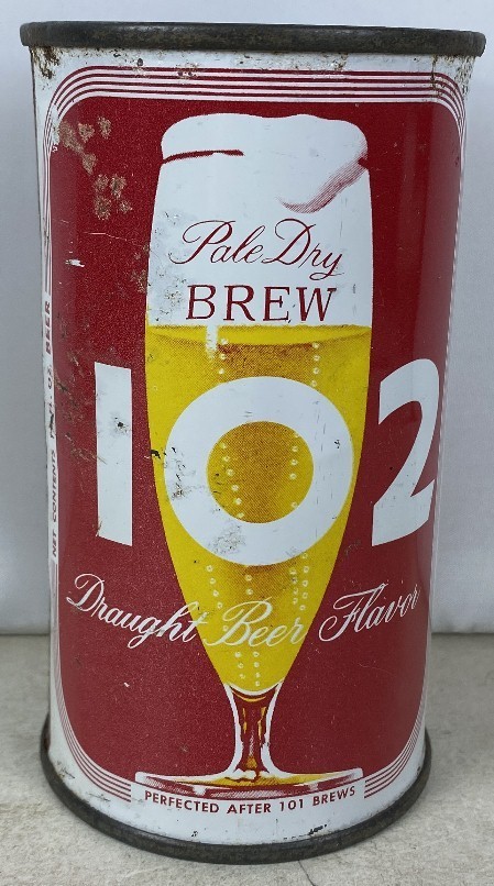 Vintage 1950\'s Flat Top Red Pale Dry Brew 102 Beer Maier Los Angeles, CA