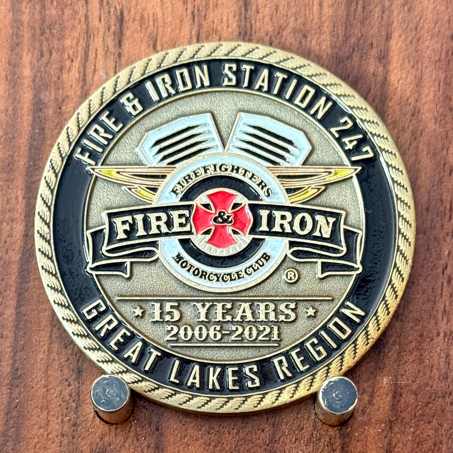 Fire & Iron Station 247 Great Lakes Region 15 Years Challenge Coin  W#25