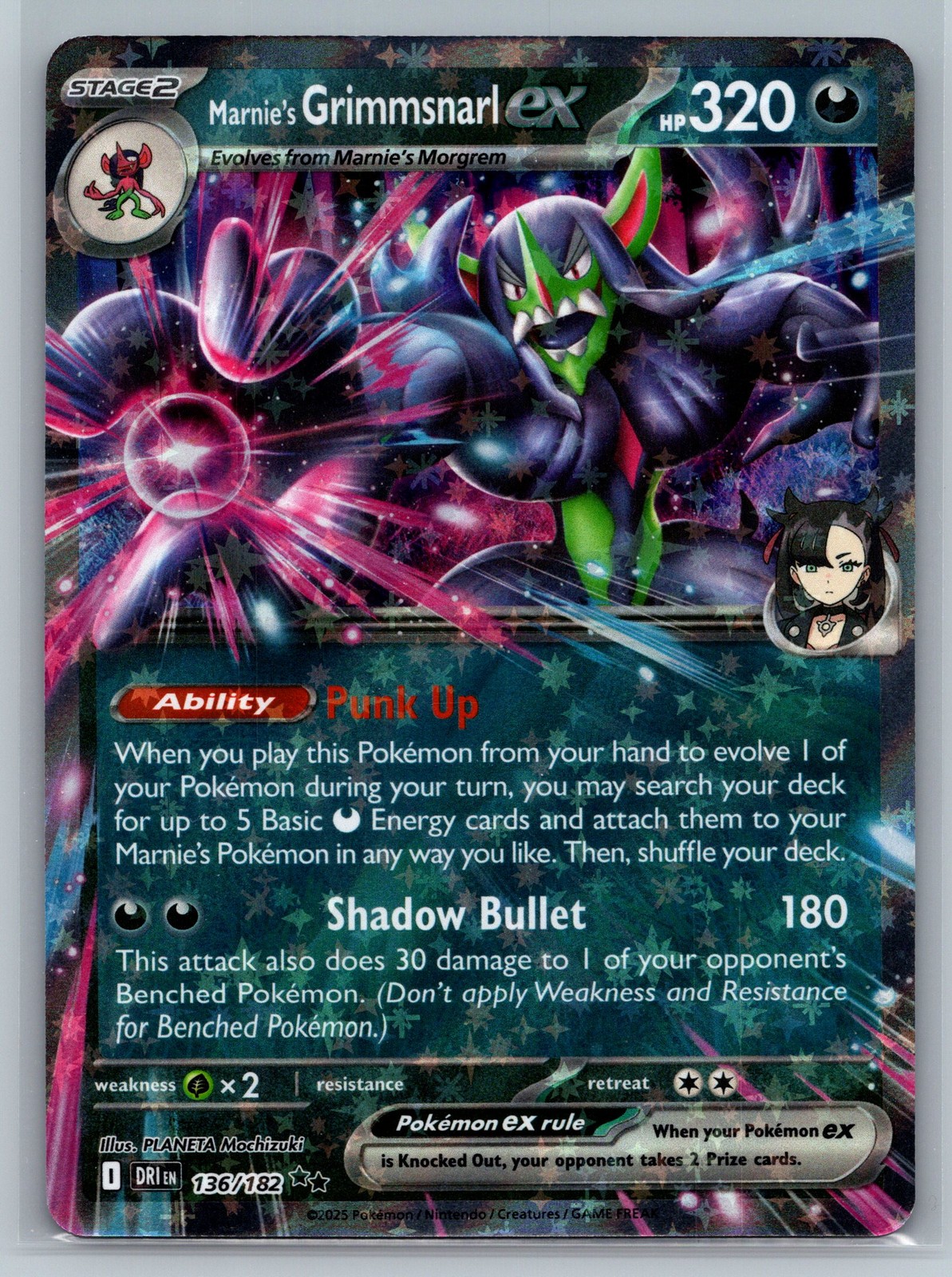 SV10: Destined Rivals #136/182 Marnie's Grimmsnarl ex