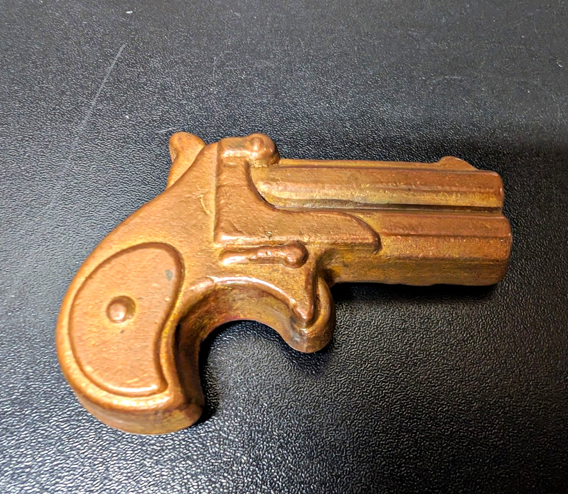 Vintage Style cast Copper Revolver      Paper Weight ManCave