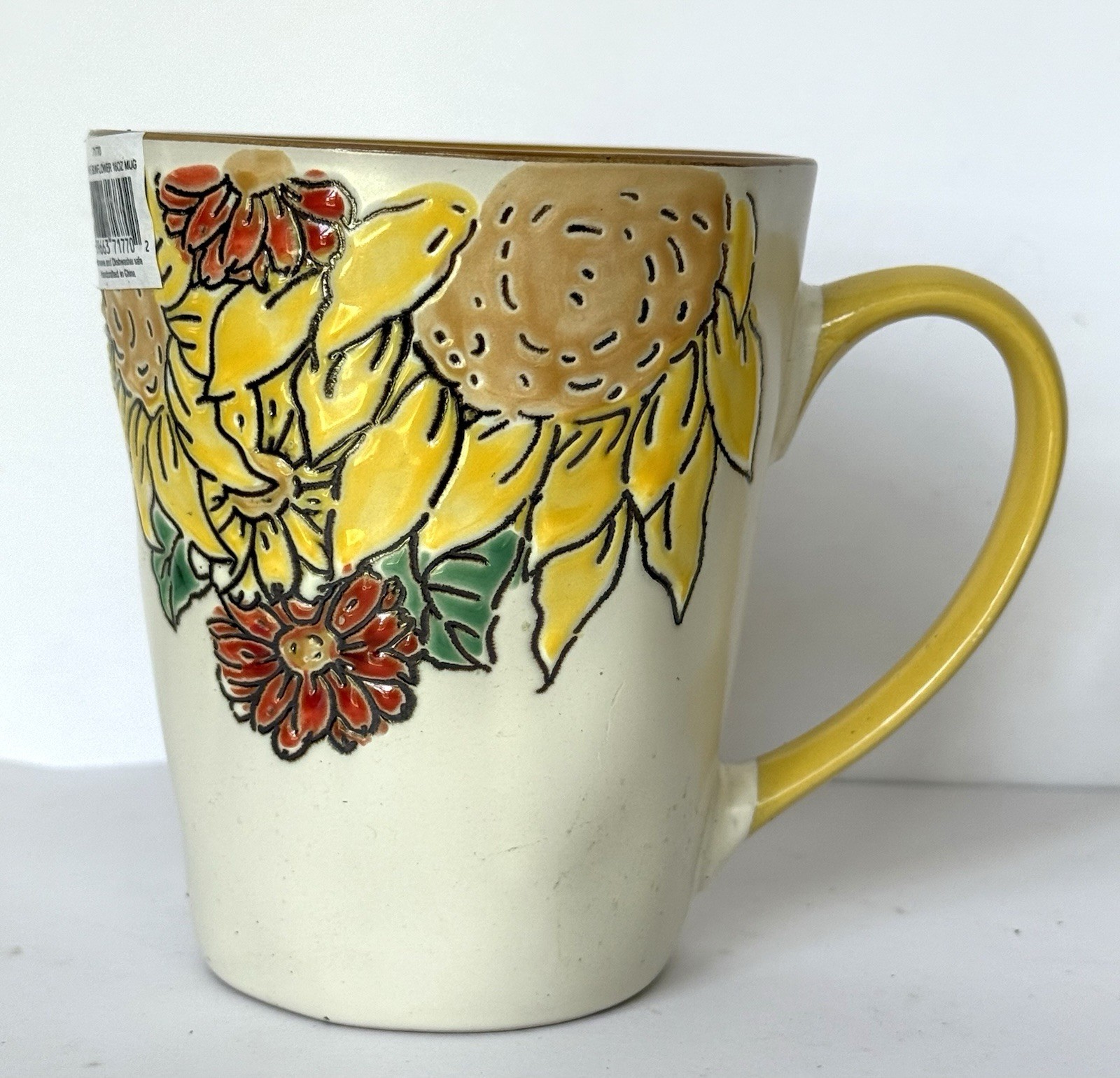 Brandywine Sunflower Ceramic Stoneware Mug Spectrum Blue Sky Harvest Fall 16oz