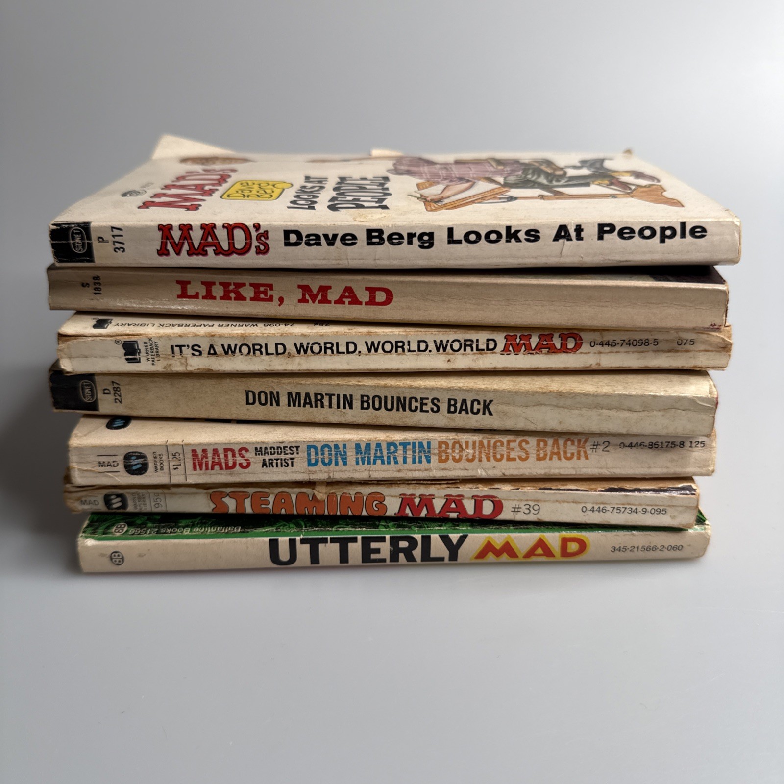 Lot of 7 Vintage MAD Magazine Paperbacks PB – Classic Humor – 60's, 70's c pics