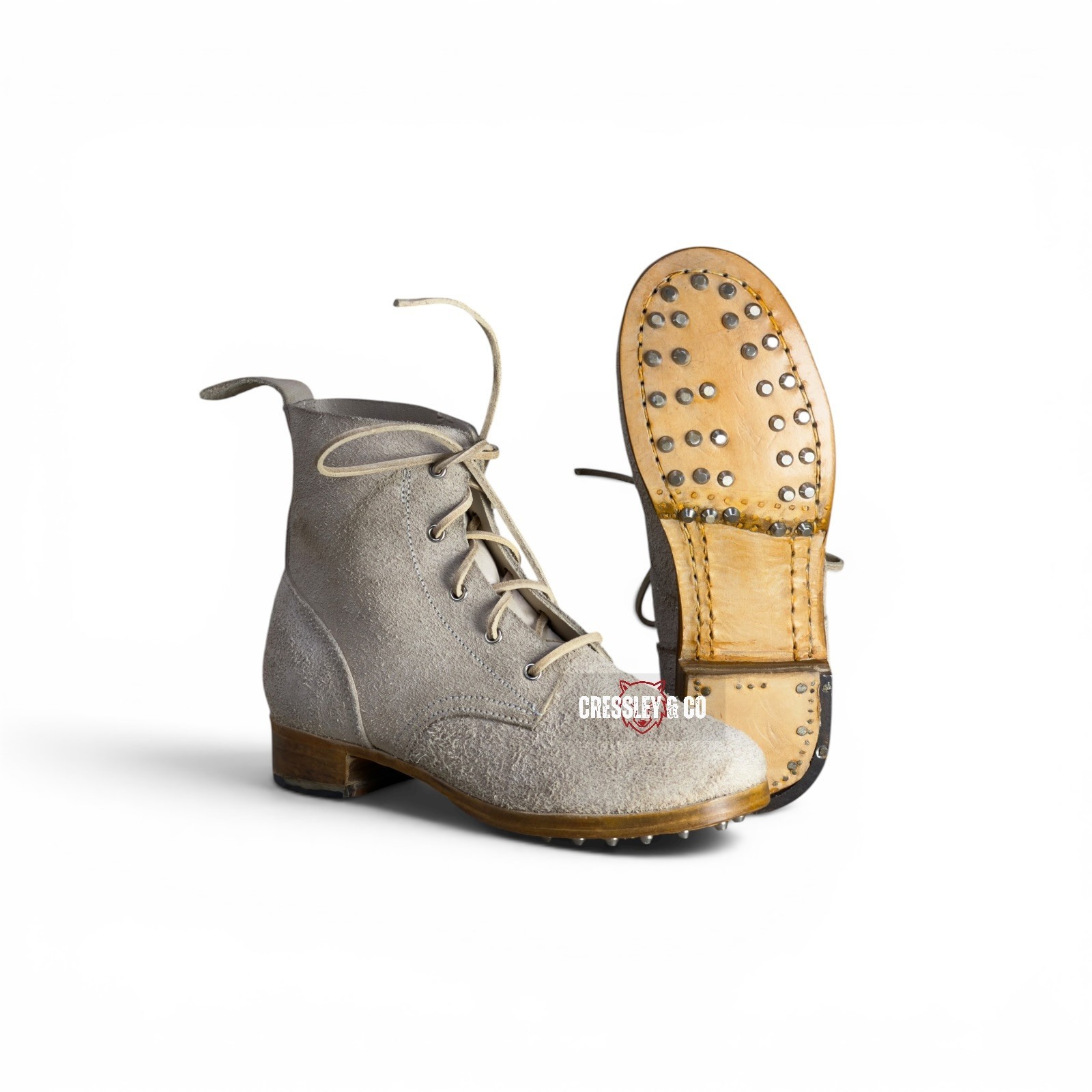 WW2 JAPANESE ARMY M98 LOW BOOTS WITH AUTHENTIC HOBNAIL SOLE REPRO, Made to Size