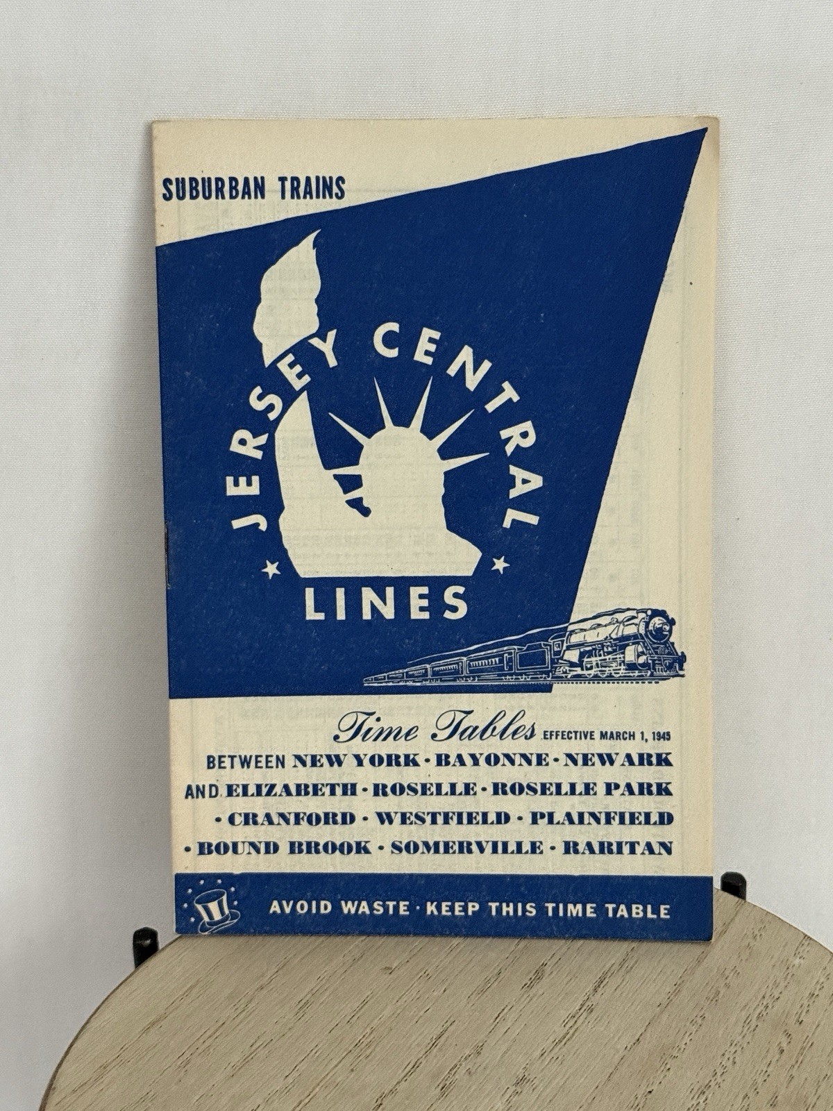 Jersey Central RR Time Tables NY, Newark, and Highlands September 26, 1948 Train