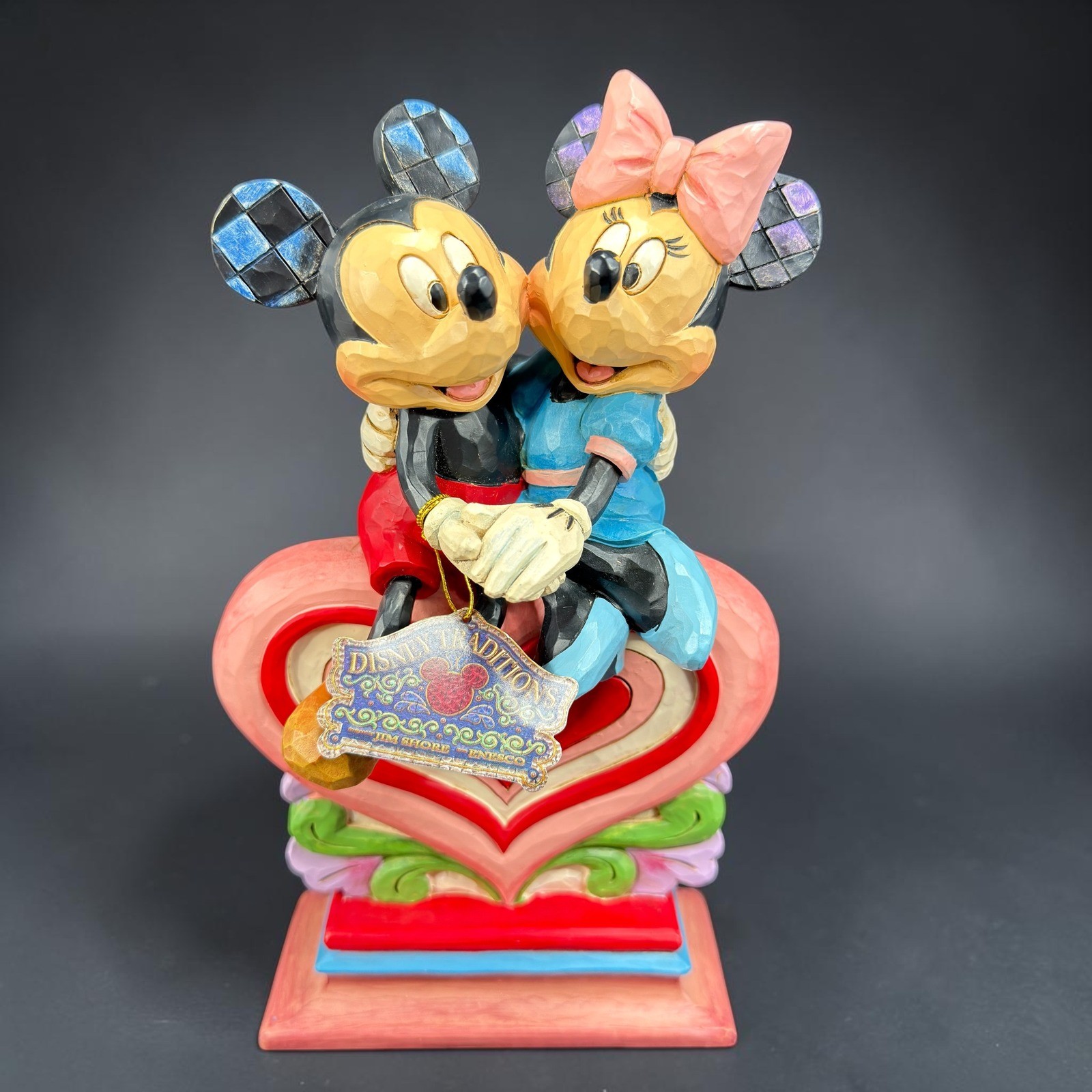 Jim Shore Disney Traditions Heart to Heart Mickey Minnie Figurine New Tag Enesco