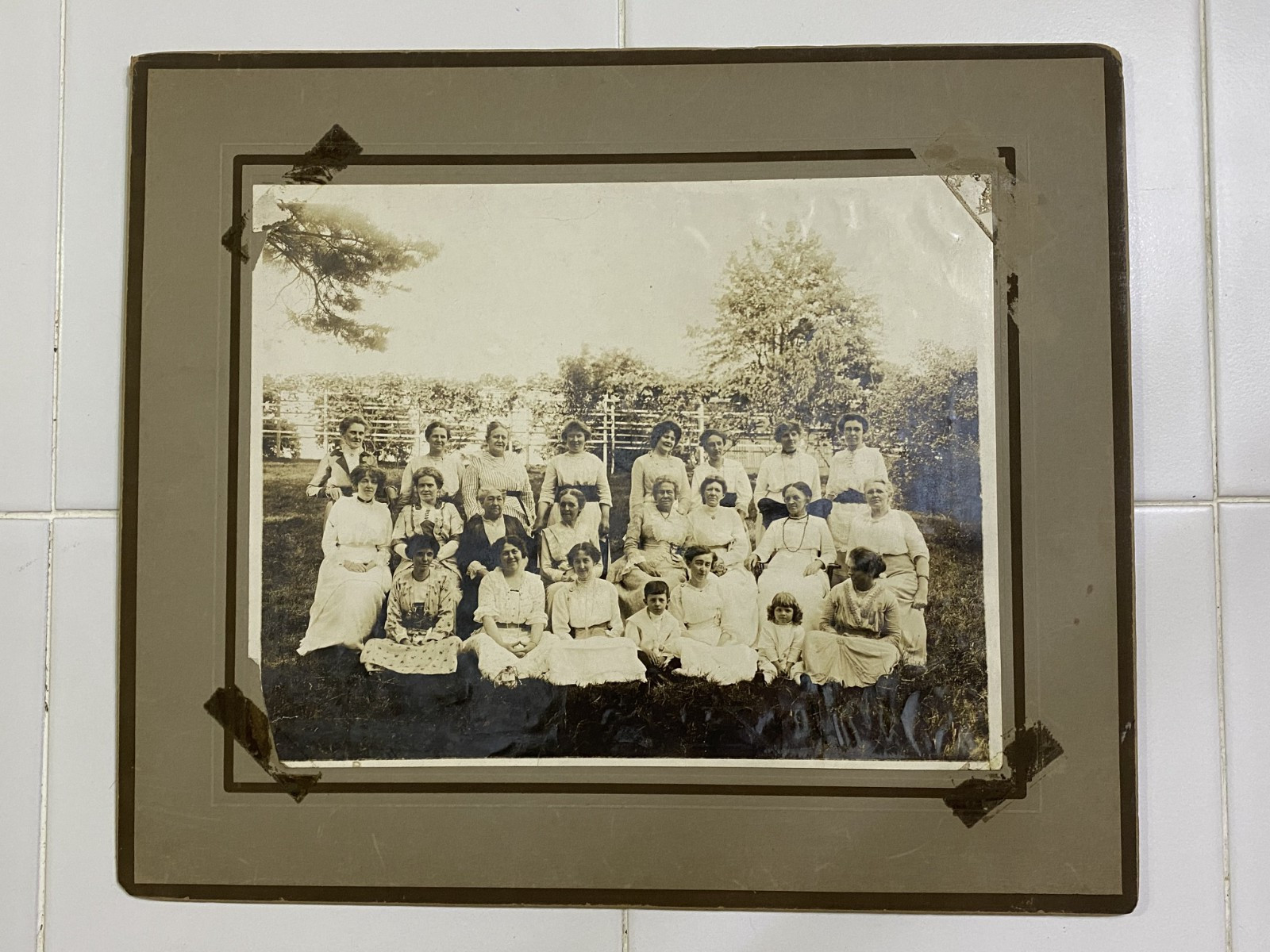 1898 ANTIQUE PHOTO Progressive Literary Club Waynesville Warren County Ohio ID