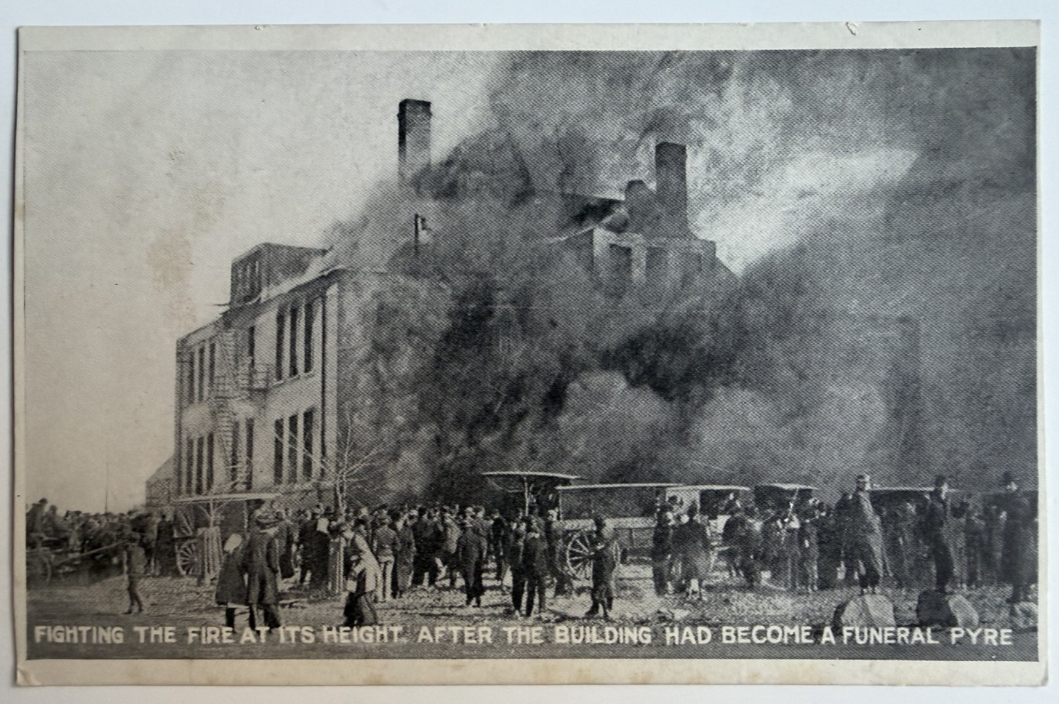 c1908 Lakeview School Fire Disaster Collinwood Ohio Cleveland OH Postcard 