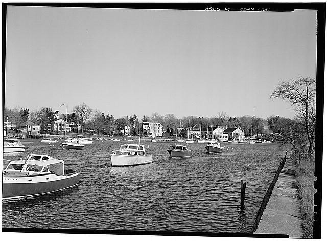 Photo:Southport Harbor Mill River Southport CT 1966 Boats Harbor View