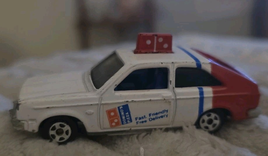 Rare 1980s Domino's Pizza Chevy Chevette Delivery Car Ertl Roof Topper Noid