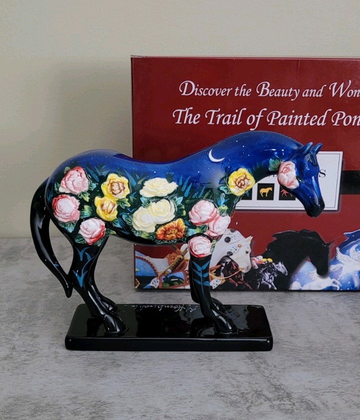 Trail Of Painted Ponies 12289 Night Flower, 1E 0023, Signed, Low Number