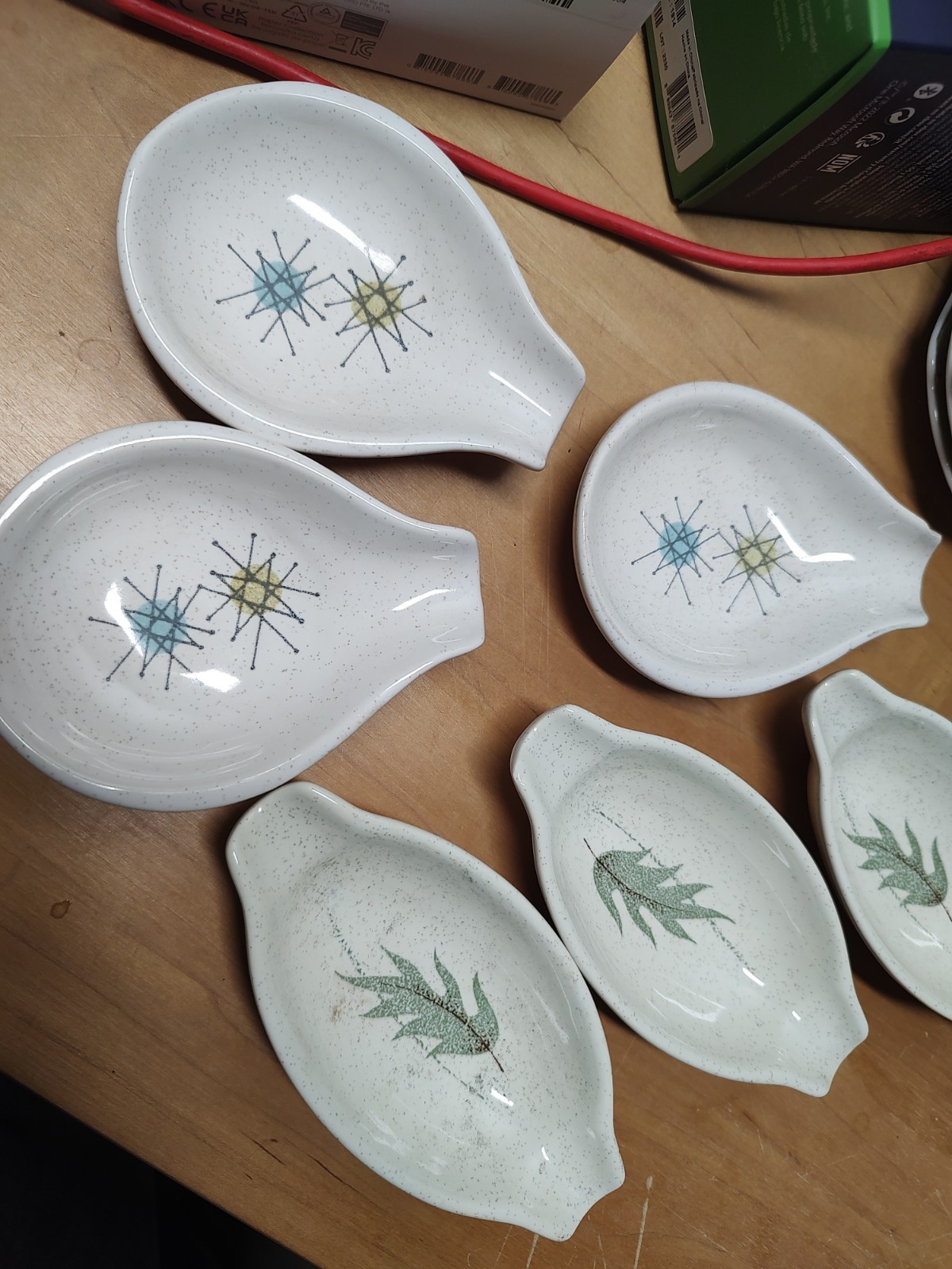 Vtge Franciscan Atomic Starburst Spoon Rest Ash Tray  Lot For Resale 