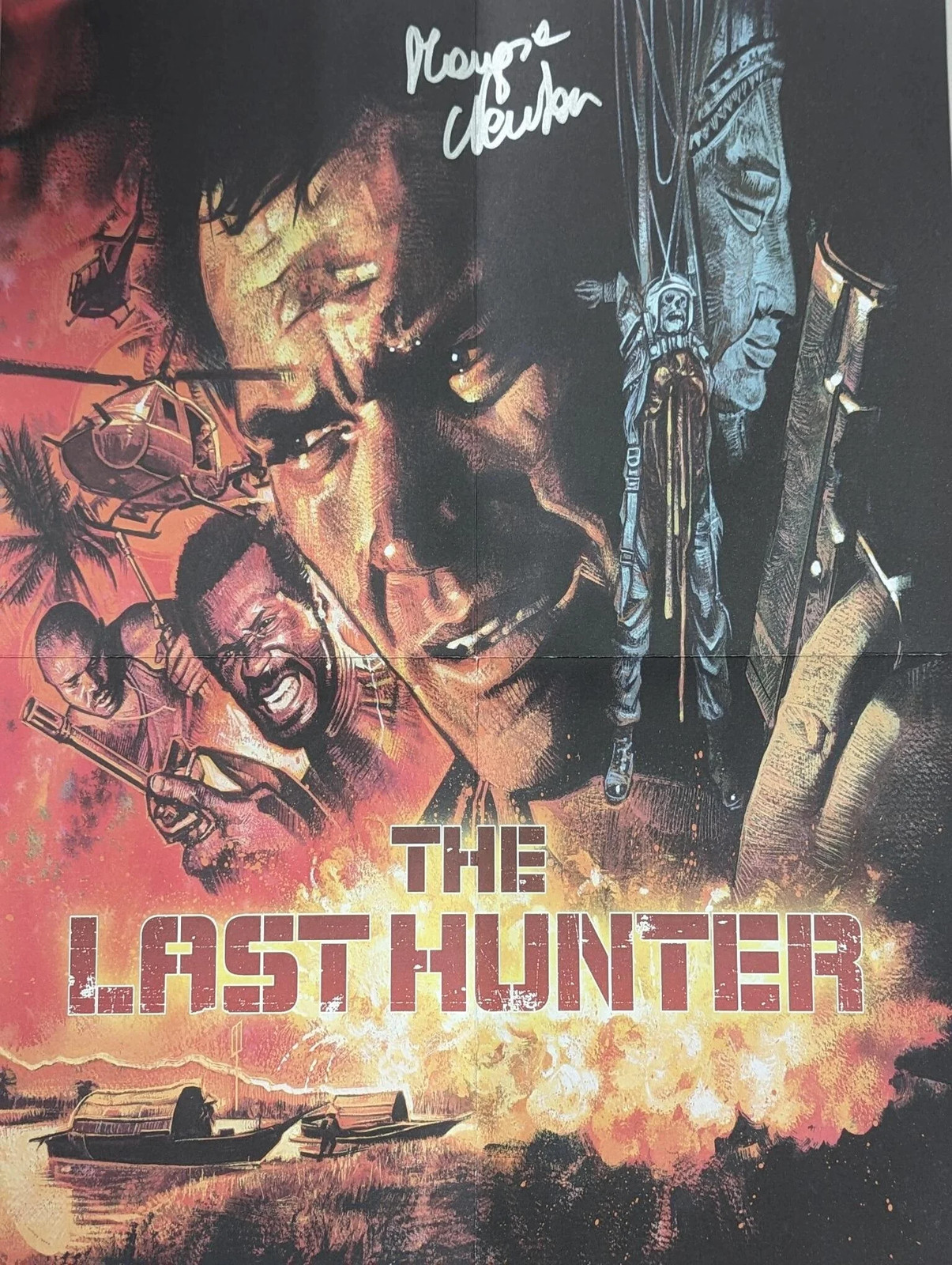 The Last Hunter A3 reversible poster SIGNED BY MARGIE NEWTON