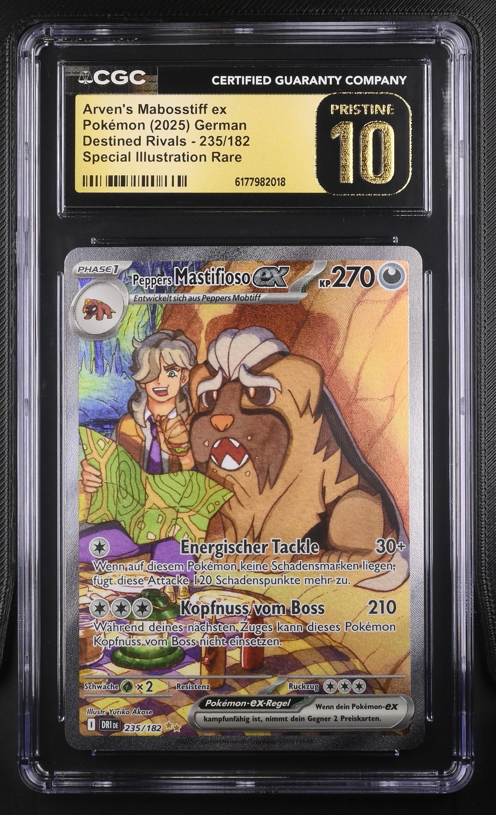 Pokemon Arven\'s Mabosstiff Ex 235/182 CGC PRISTINE 10 Destined Rivals