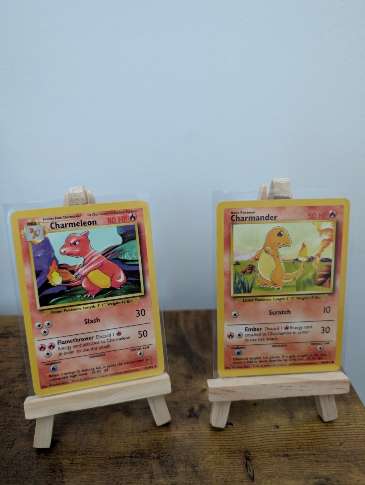 Charmander Charmeleon Pokemon Card Bundle NM/LP - 1999 WOTC Base Set Vintage