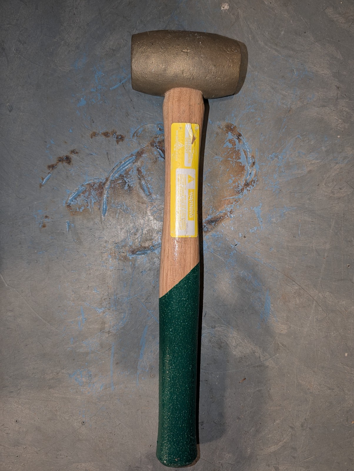 Vintage Hackett Detroit 4BH 4 lb Brass Sledge Hammer Non-Sparking Machinist NOS